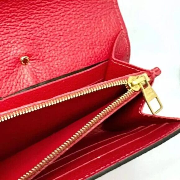 Auth LOUIS VUITTON Portefeuille Metis Scarlet Empreinte Wallet 350-092524 - Picture 4 of 5